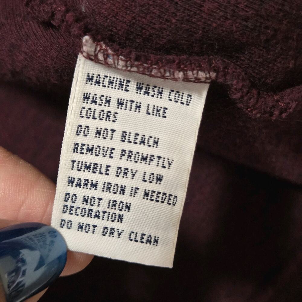 Polo Ralph Lauren Quarter Zip Sweater Mens LT Tall Burgundy Maroon Cotton Pony L - Picture 7 of 10
